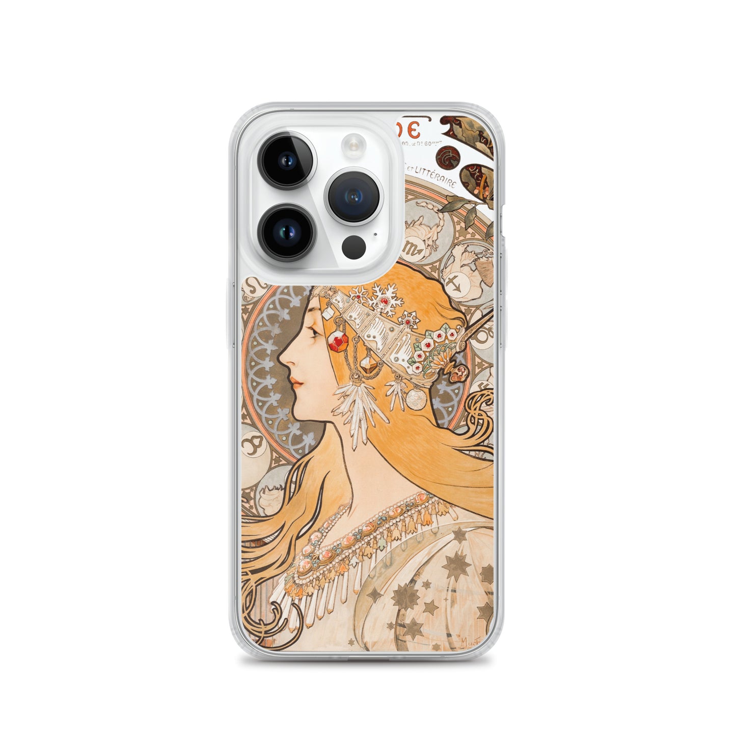 Clear Case for iPhone® - Zodiaque or La Plume by Alphonse Maria Mucha