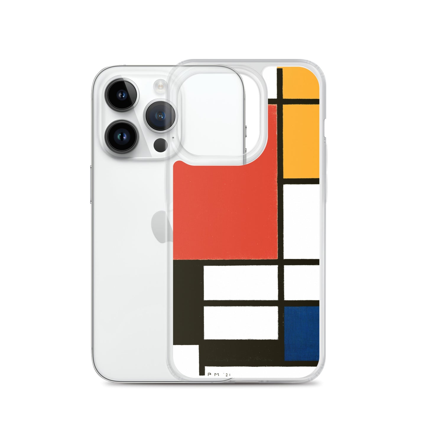 Clear Case for iPhone® - Composition with Red, Yellow, Blue, and Black by Piet Mondrian