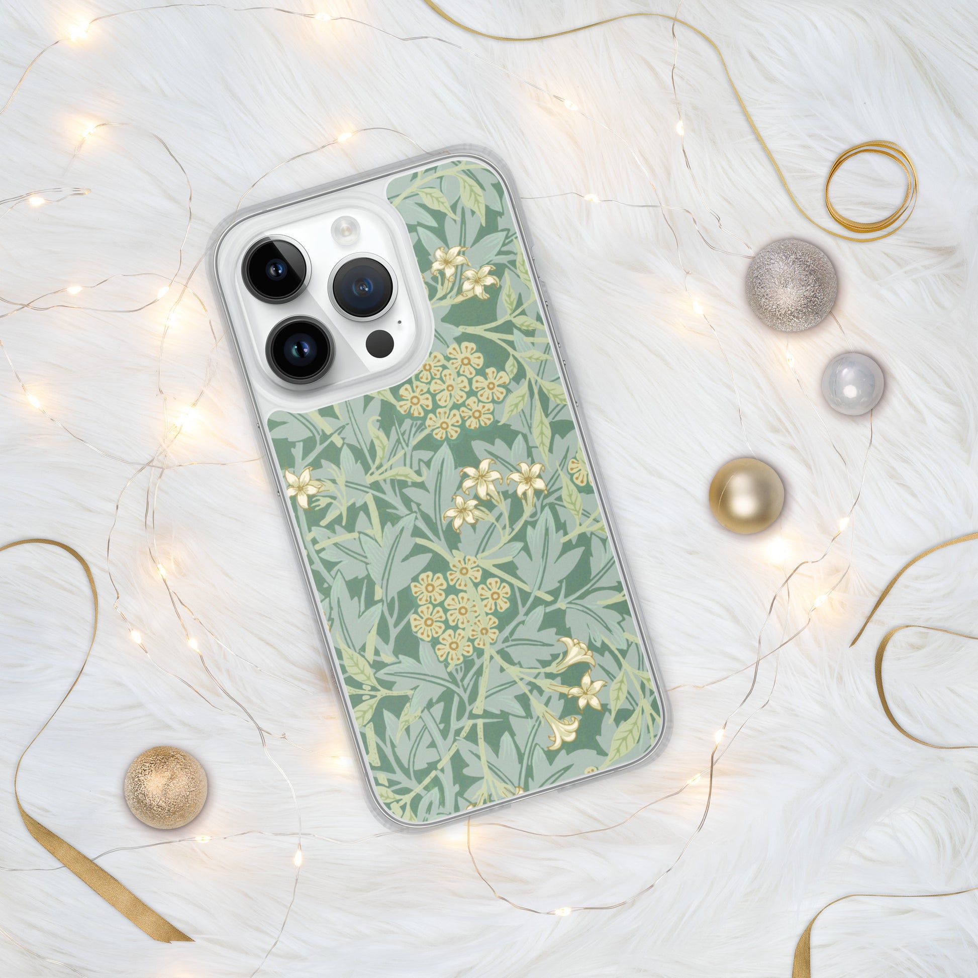 Clear Case for iPhone® - Jasmine Pattern by William Morris - The CulturalifeAccessories