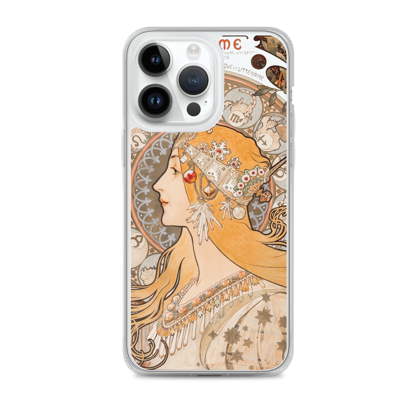 Clear Case for iPhone® - Zodiaque or La Plume by Alphonse Maria Mucha