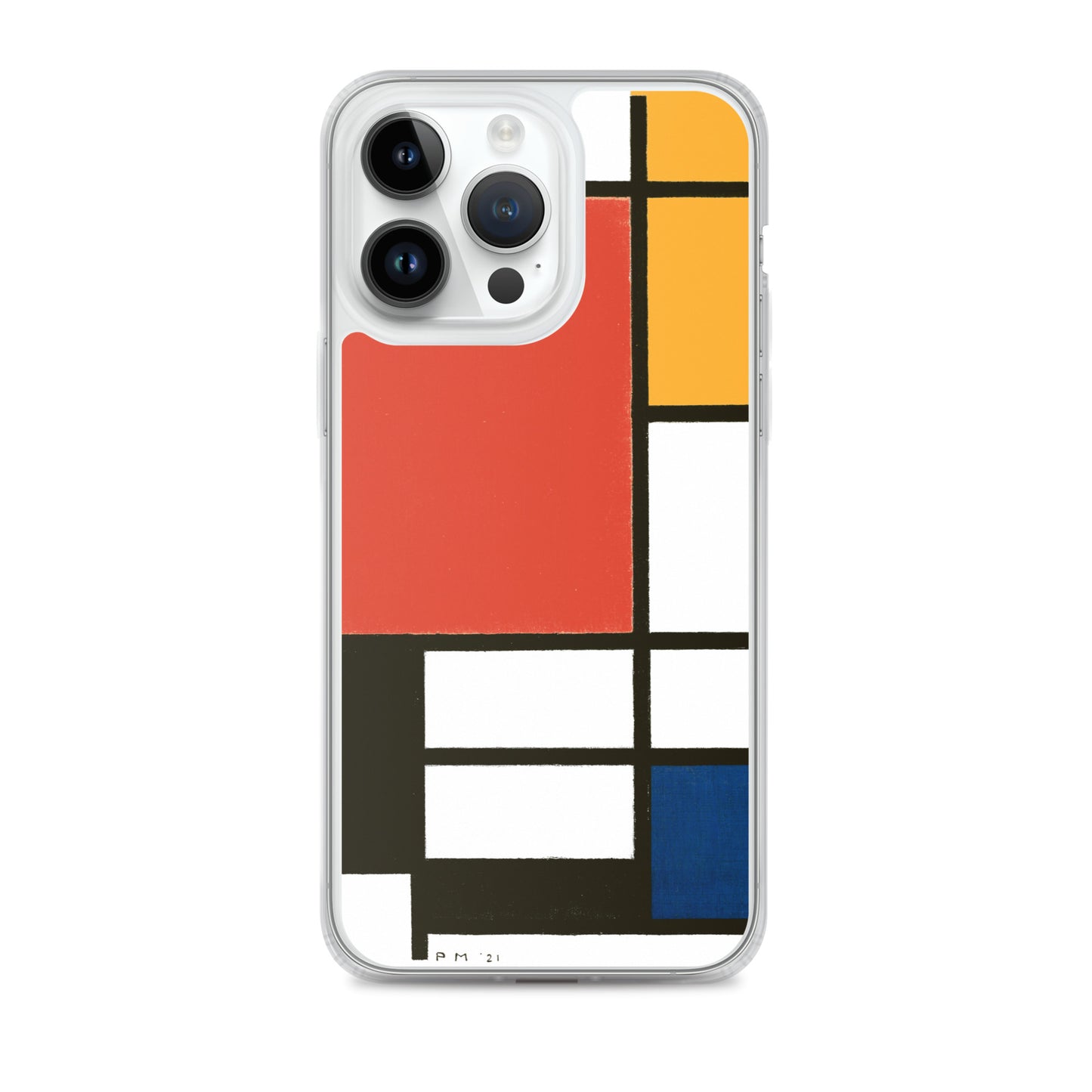 Clear Case for iPhone® - Composition with Red, Yellow, Blue, and Black by Piet Mondrian