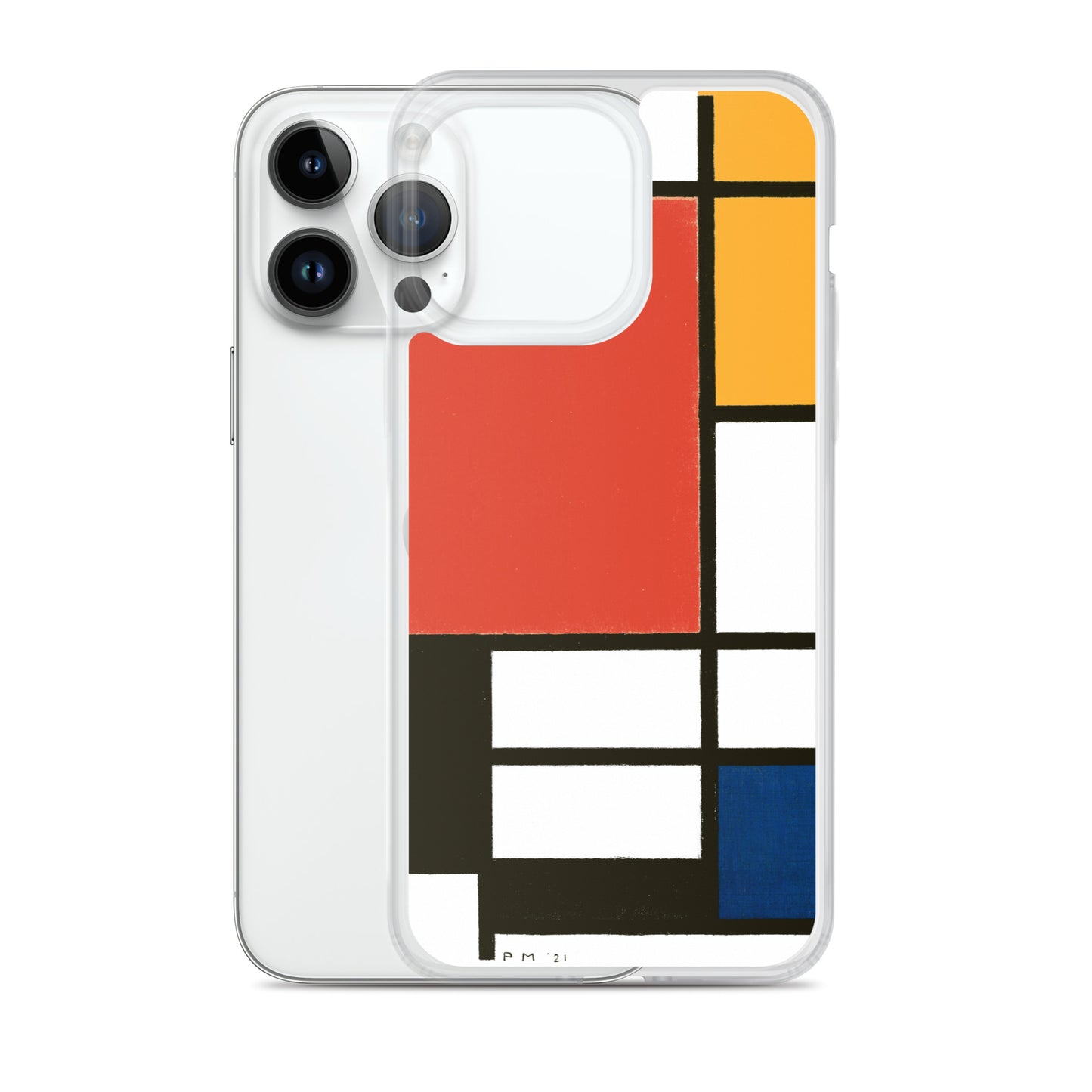 Clear Case for iPhone® - Composition with Red, Yellow, Blue, and Black by Piet Mondrian