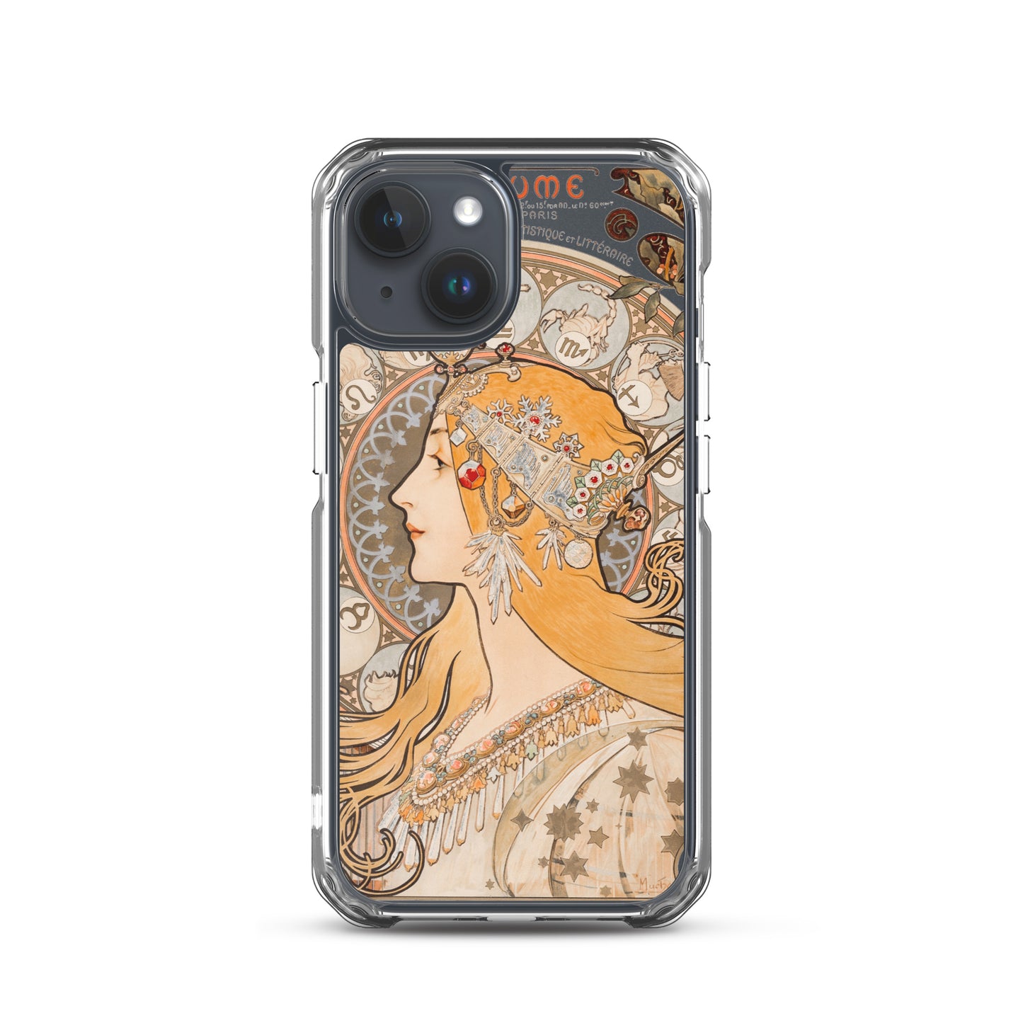 Clear Case for iPhone® - Zodiaque or La Plume by Alphonse Maria Mucha