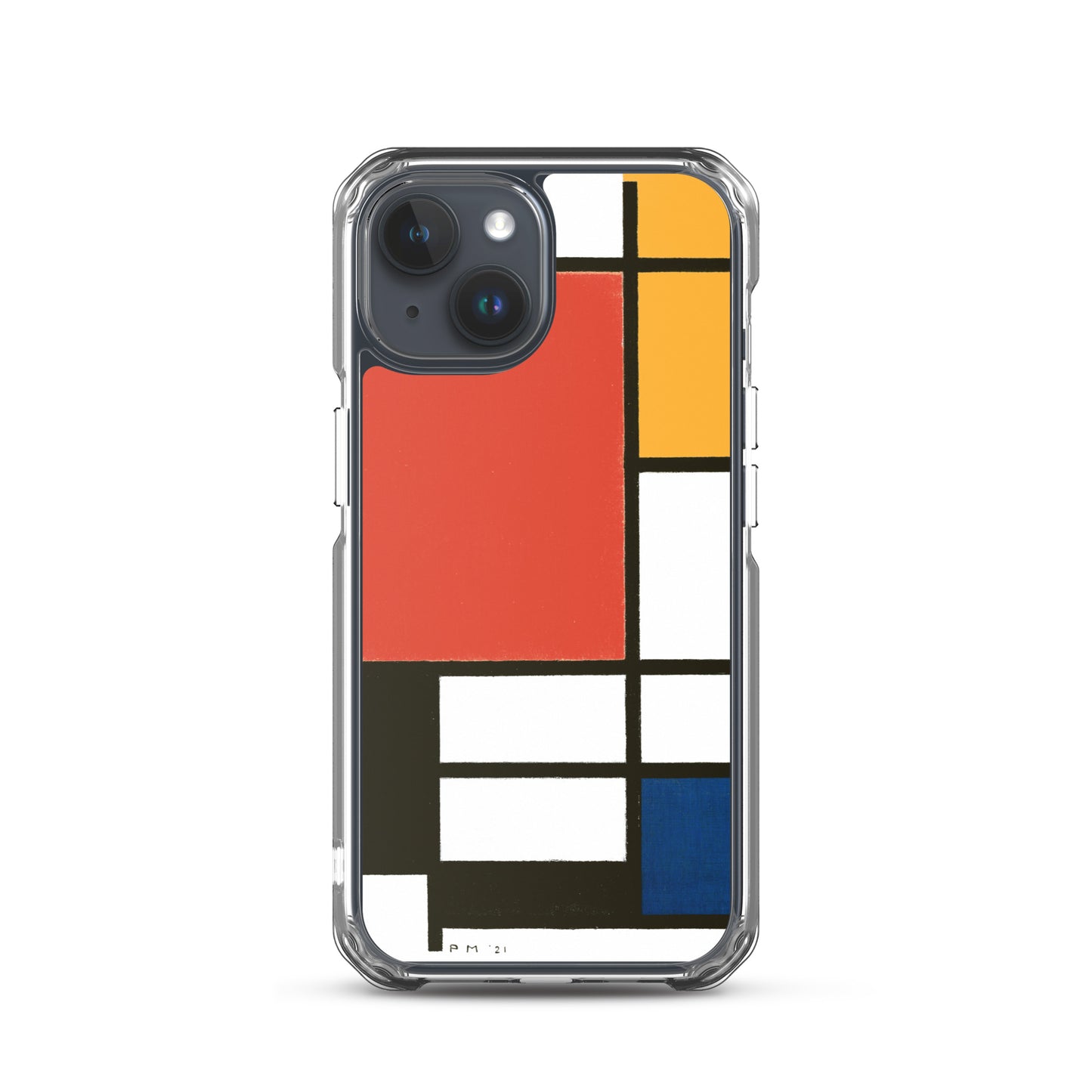 Clear Case for iPhone® - Composition with Red, Yellow, Blue, and Black by Piet Mondrian