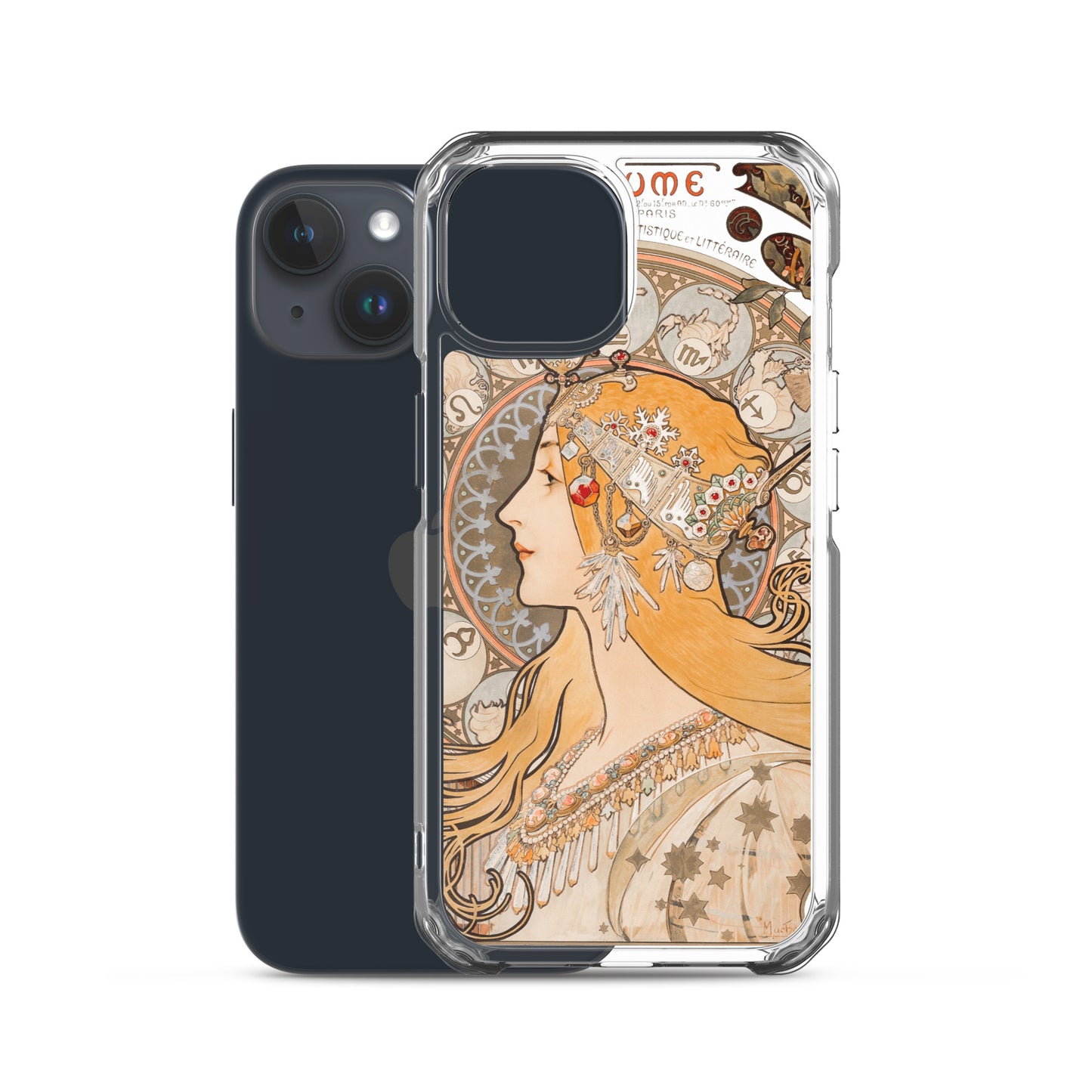 Clear Case for iPhone® - Zodiaque or La Plume by Alphonse Maria Mucha