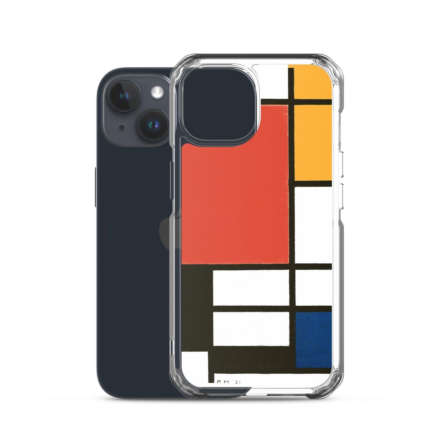 Clear Case for iPhone® - Composition with Red, Yellow, Blue, and Black by Piet Mondrian