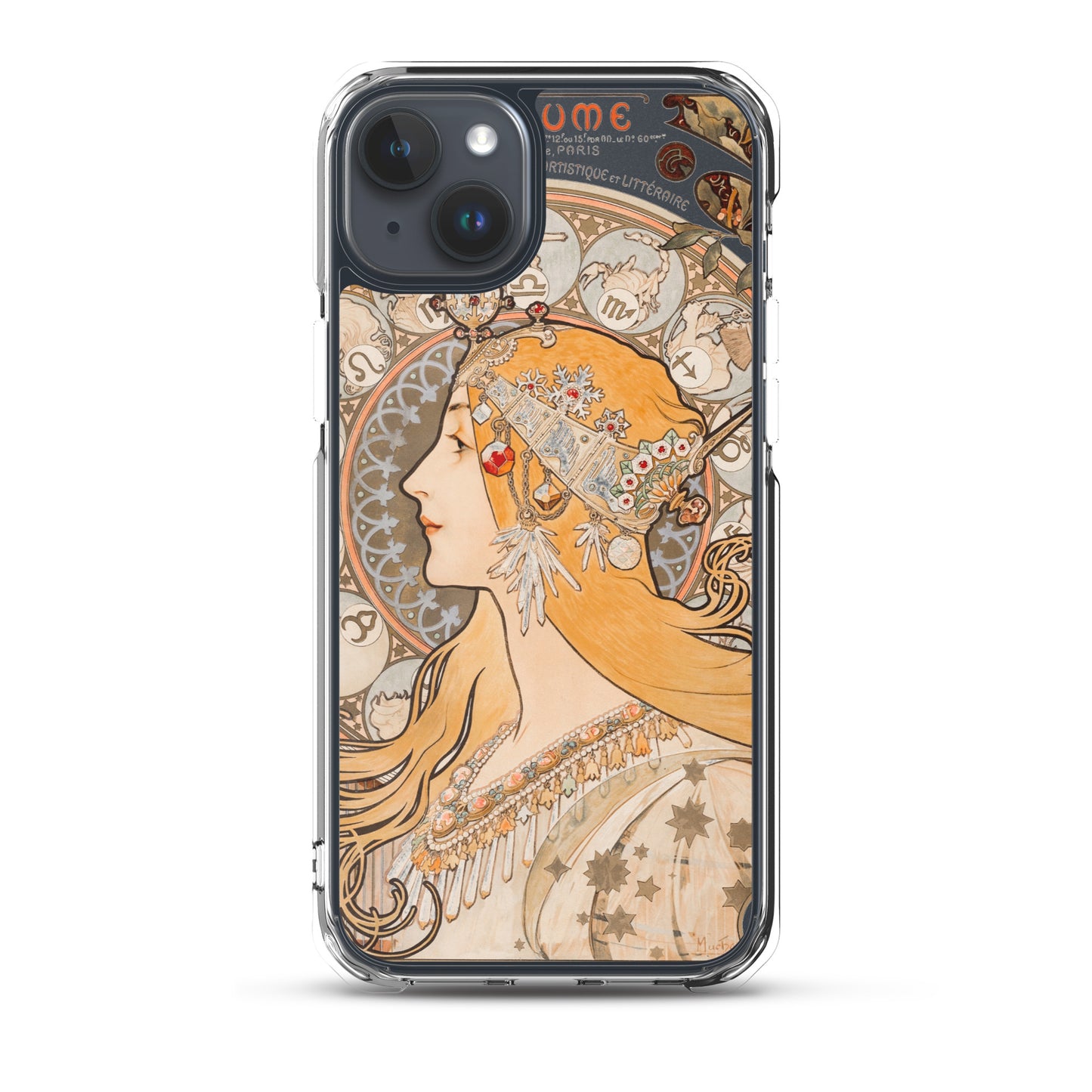 Clear Case for iPhone® - Zodiaque or La Plume by Alphonse Maria Mucha