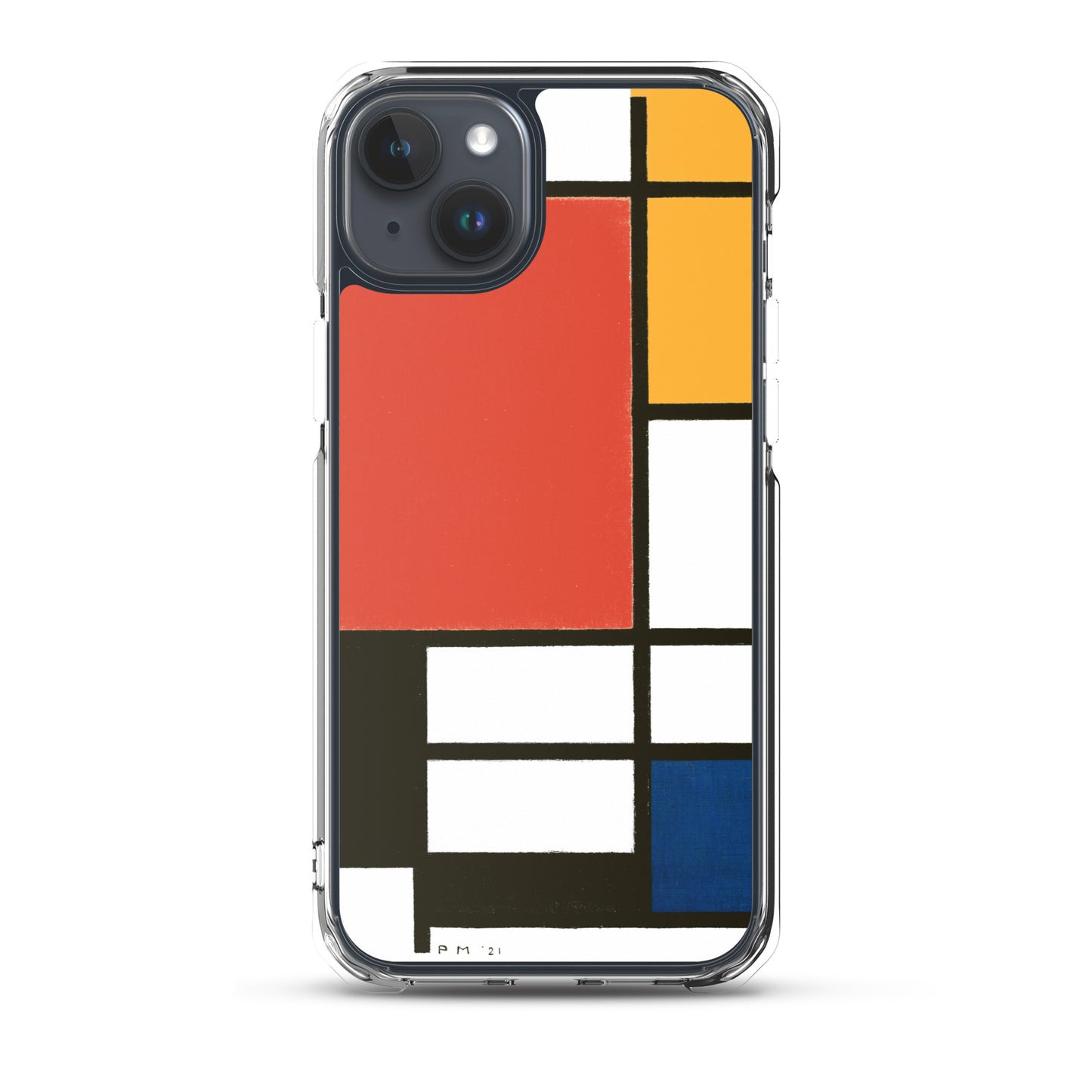 Clear Case for iPhone® - Composition with Red, Yellow, Blue, and Black by Piet Mondrian