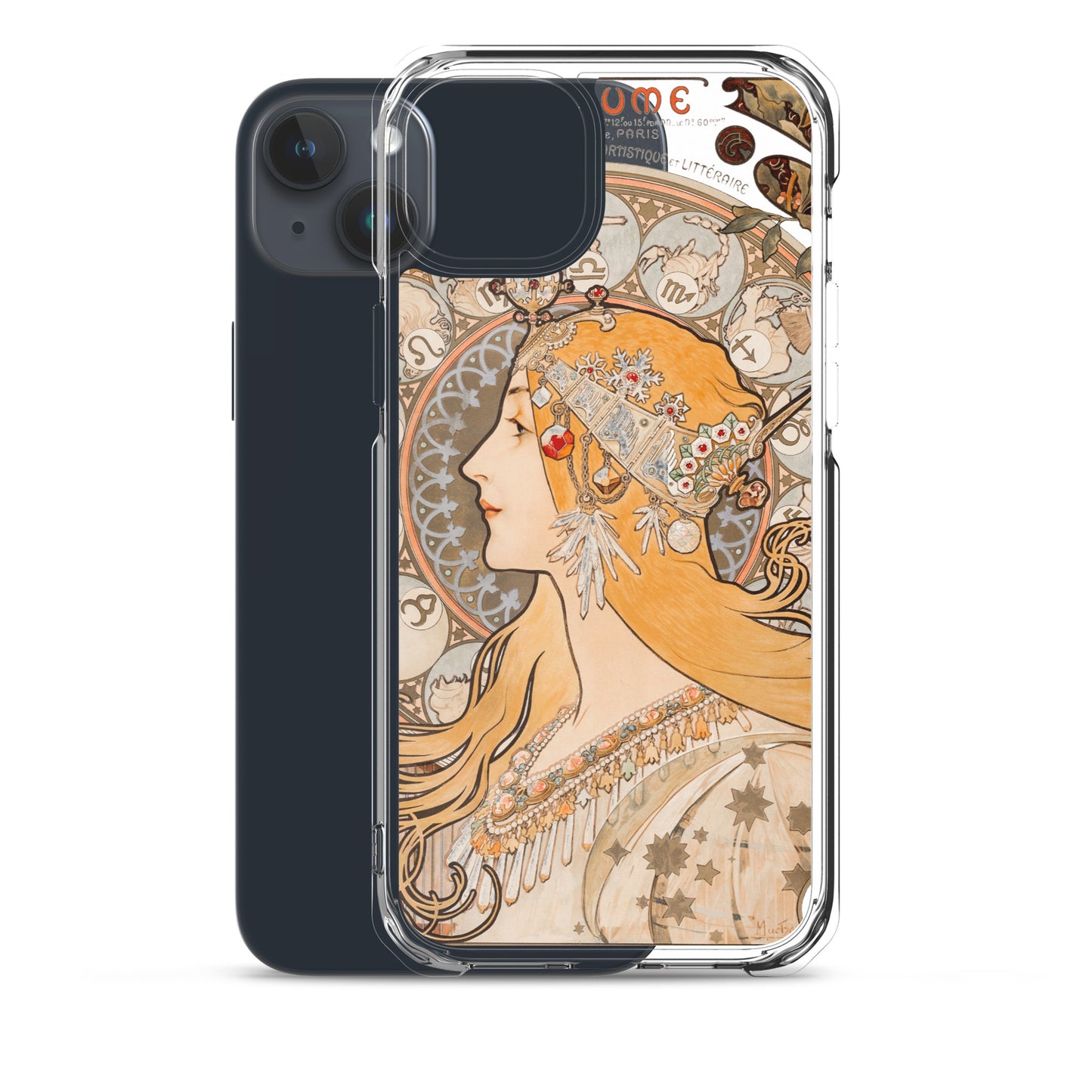 Clear Case for iPhone® - Zodiaque or La Plume by Alphonse Maria Mucha