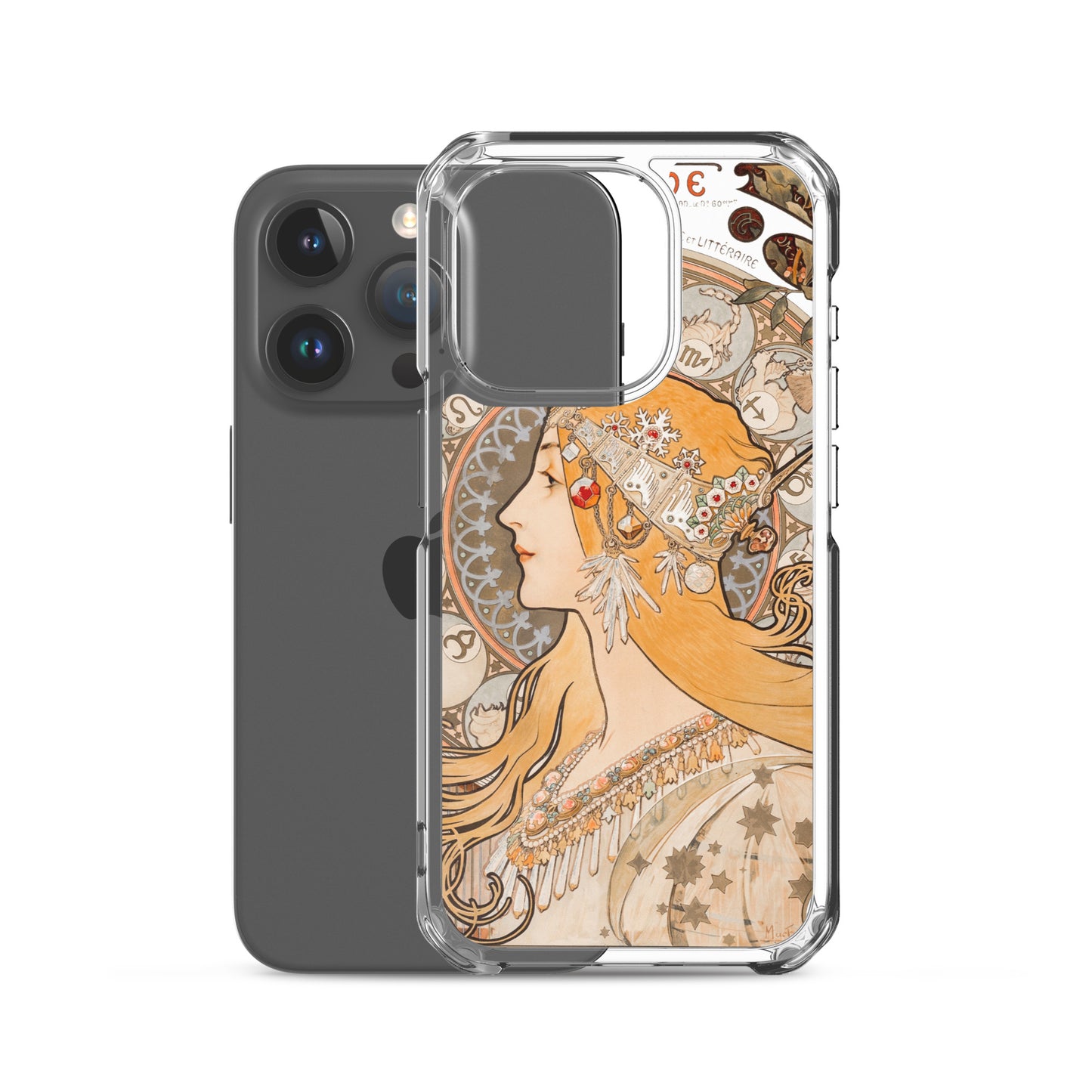 Clear Case for iPhone® - Zodiaque or La Plume by Alphonse Maria Mucha