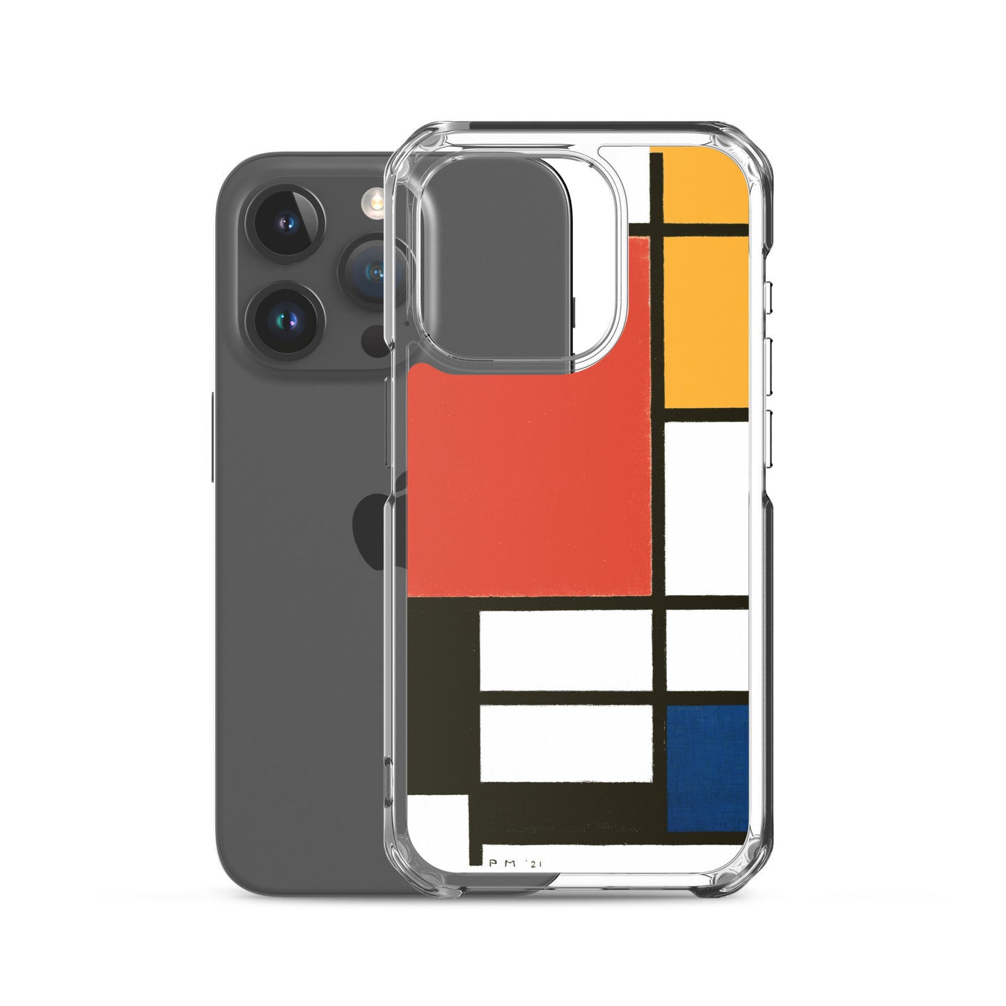 Clear Case for iPhone® - Composition with Red, Yellow, Blue, and Black by Piet Mondrian