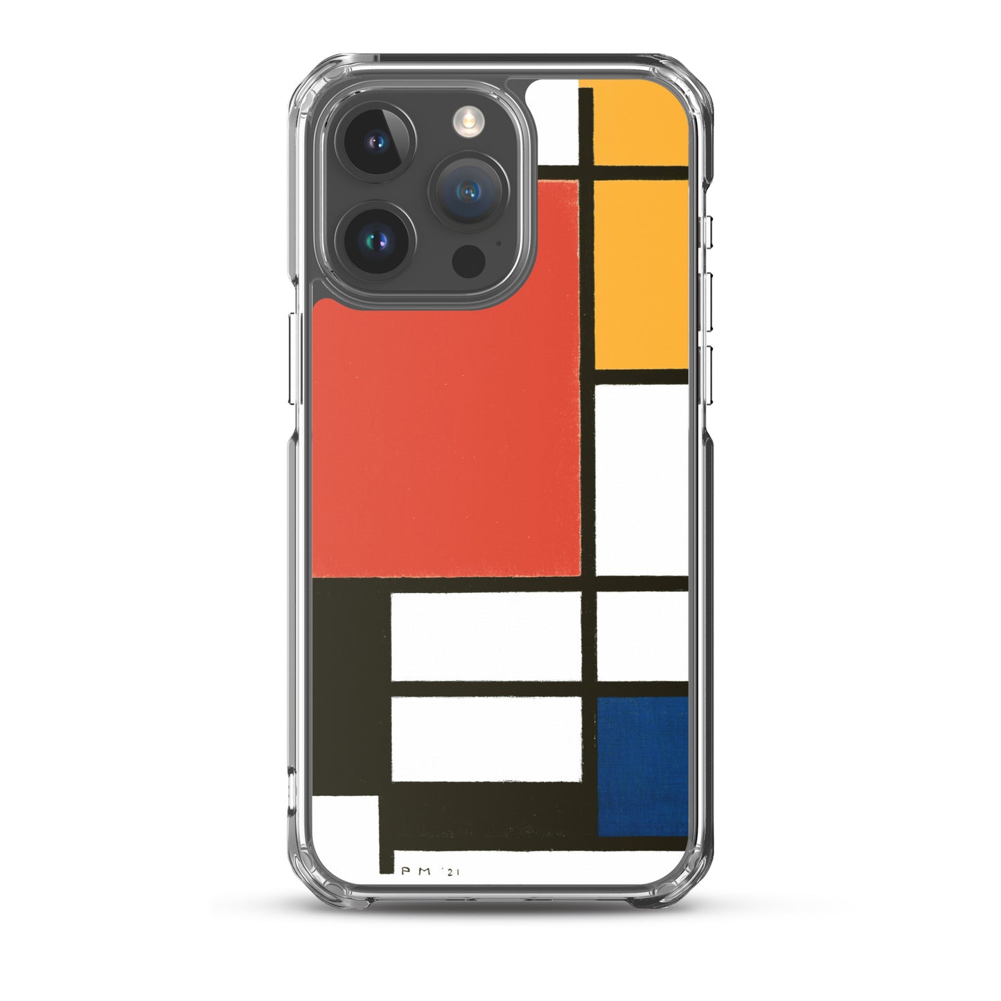 Clear Case for iPhone® - Composition with Red, Yellow, Blue, and Black by Piet Mondrian