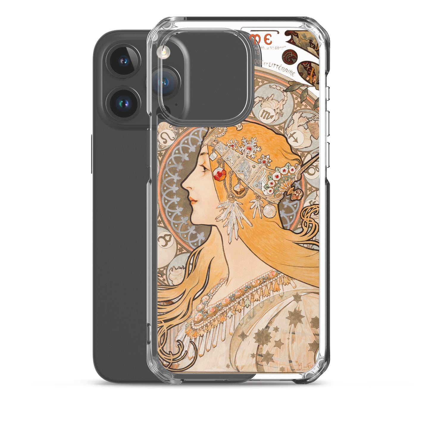 Clear Case for iPhone® - Zodiaque or La Plume by Alphonse Maria Mucha