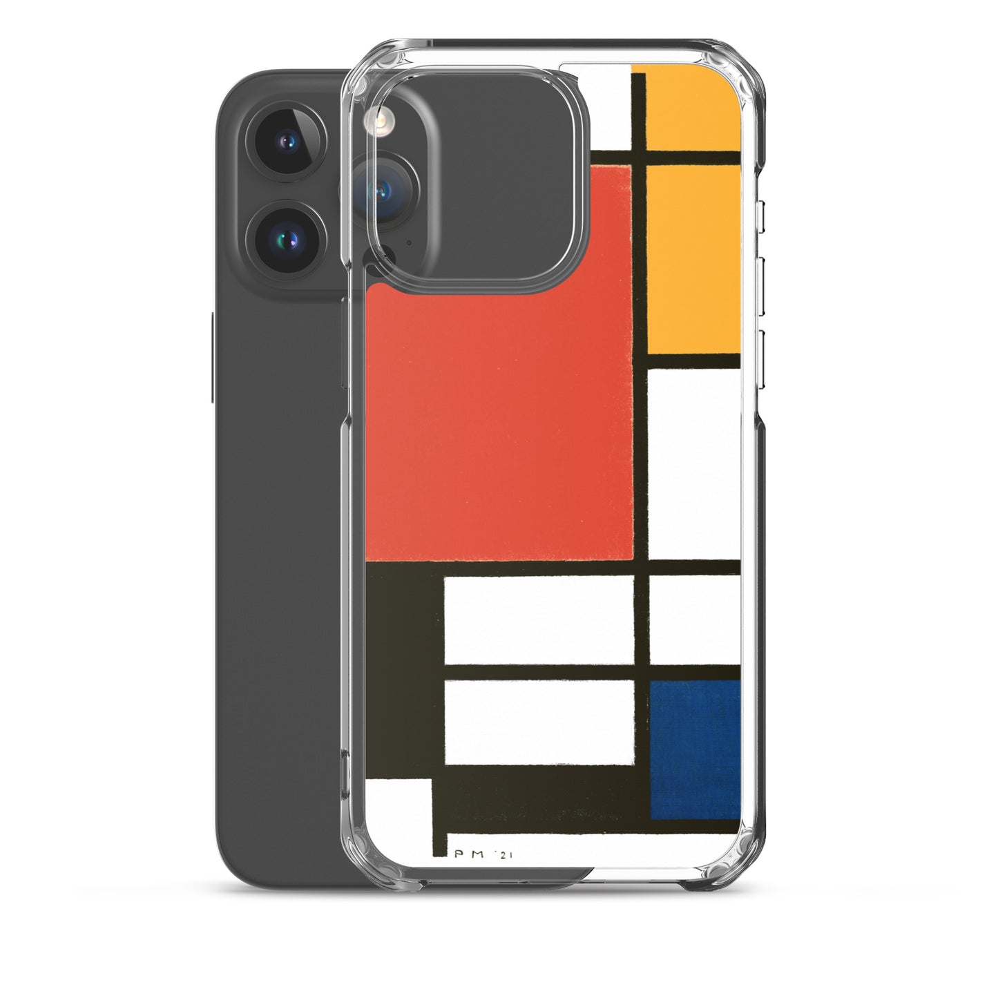 Clear Case for iPhone® - Composition with Red, Yellow, Blue, and Black by Piet Mondrian