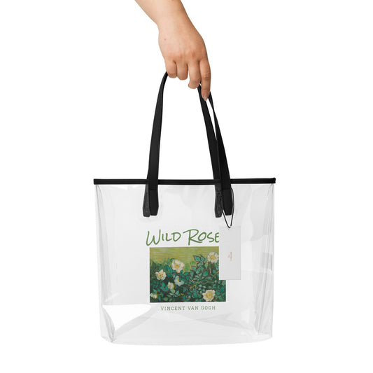 Clear tote bag - Wild Roses by Vincent van Gogh - The Culturalife