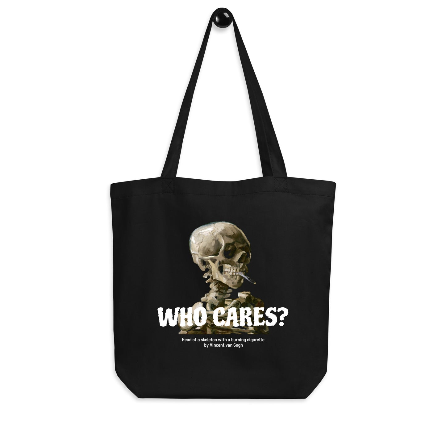 Eco Tote Bag - Head of a Skeleton with a Burning Cigarette by Vincent van Gogh