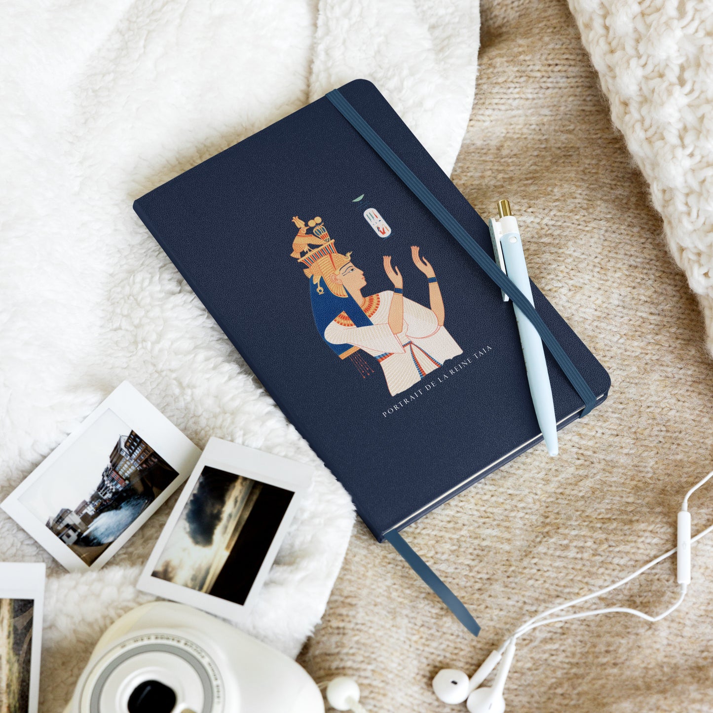 Hardcover bound notebook - Portrait of Queen Tiye, wife of Amenhotep III - The Culturalife