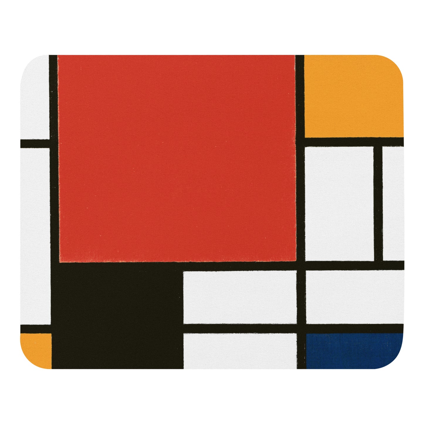 Mouse pad - Composition with Red, Yellow, Blue, and Black by Piet Mondrian