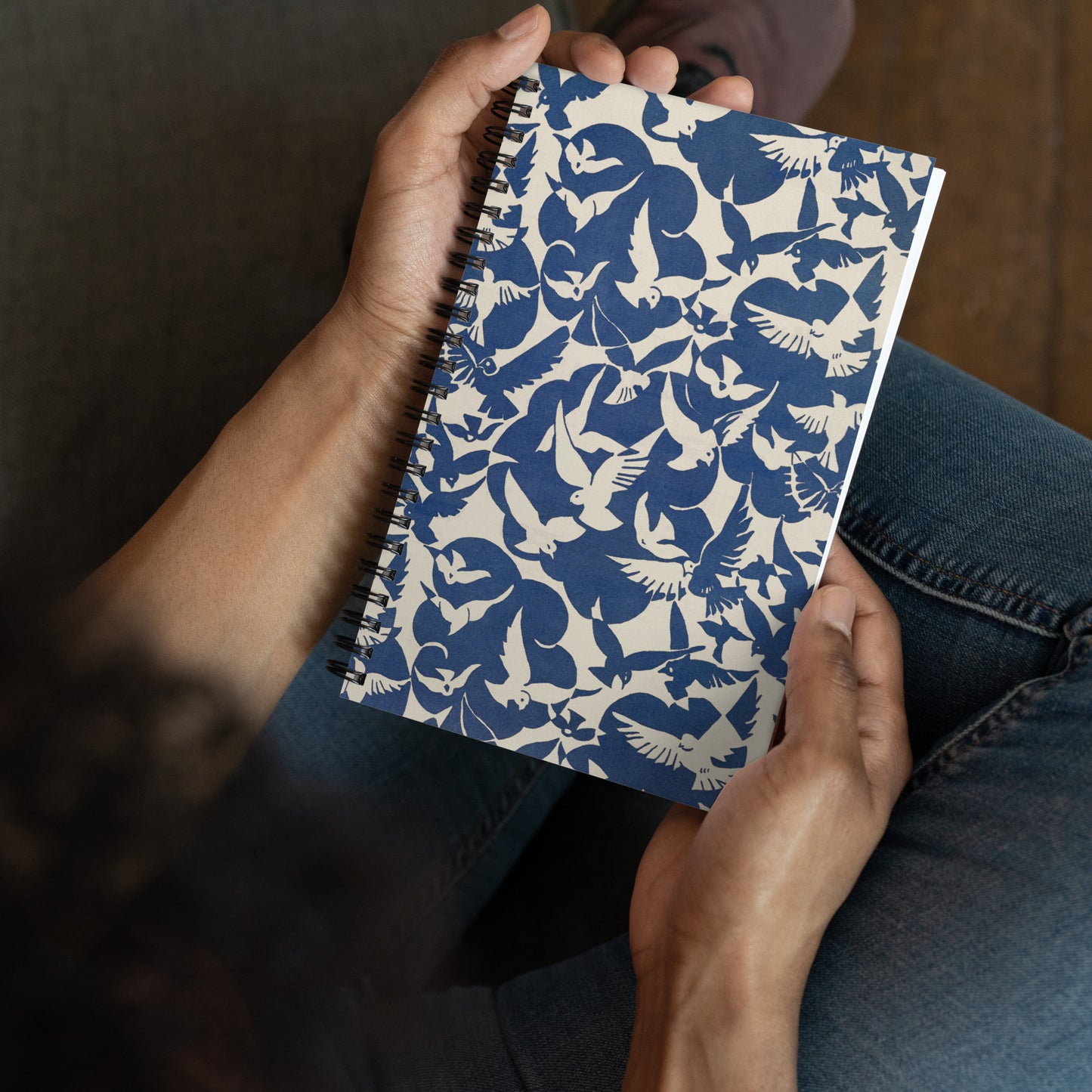 Spiral notebook - Pigeons in White and Blue from Rijksmuseum