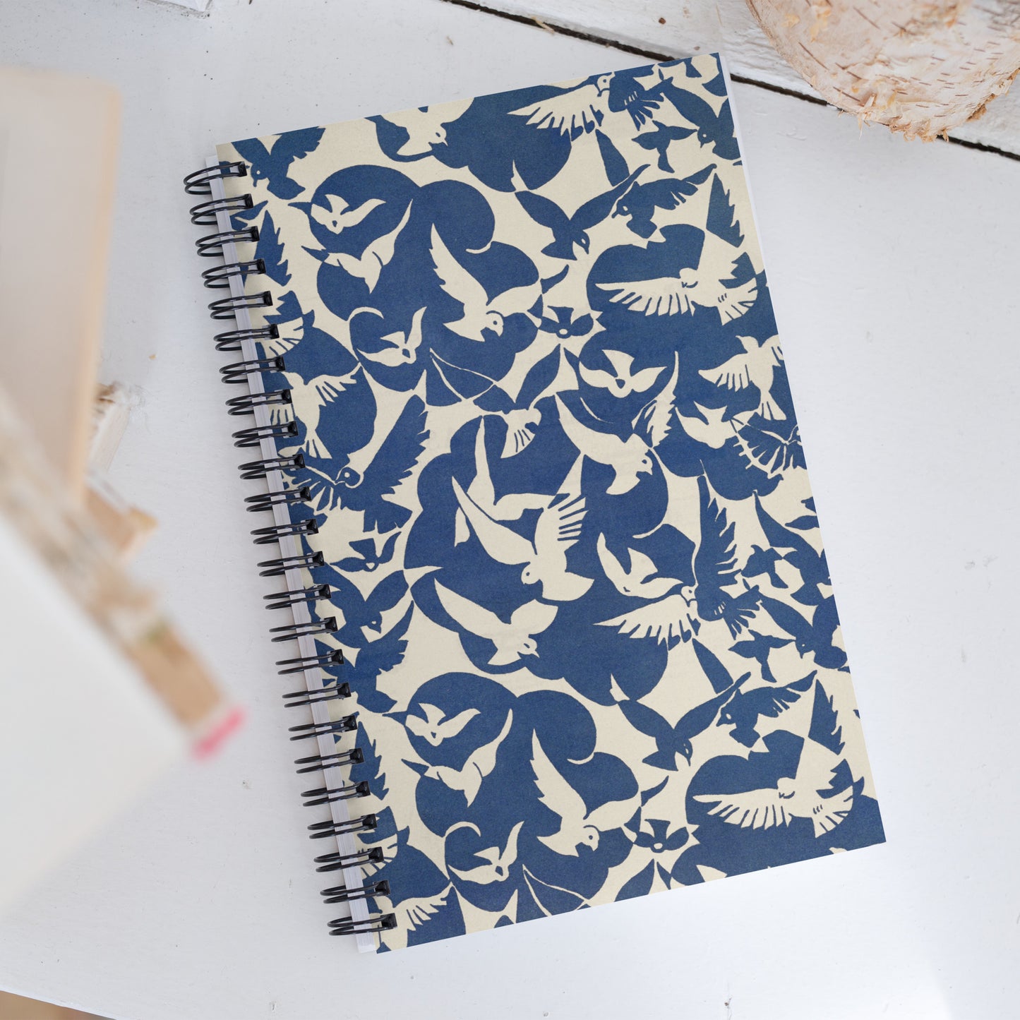 Spiral notebook - Pigeons in White and Blue from Rijksmuseum