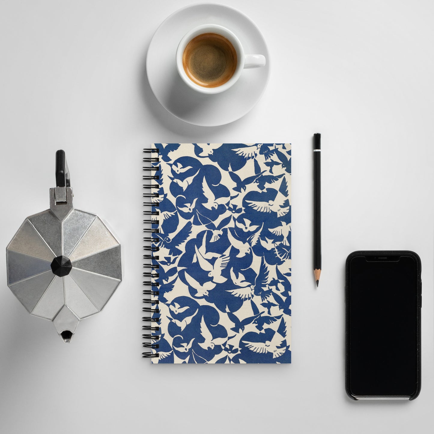 Spiral notebook - Pigeons in White and Blue from Rijksmuseum