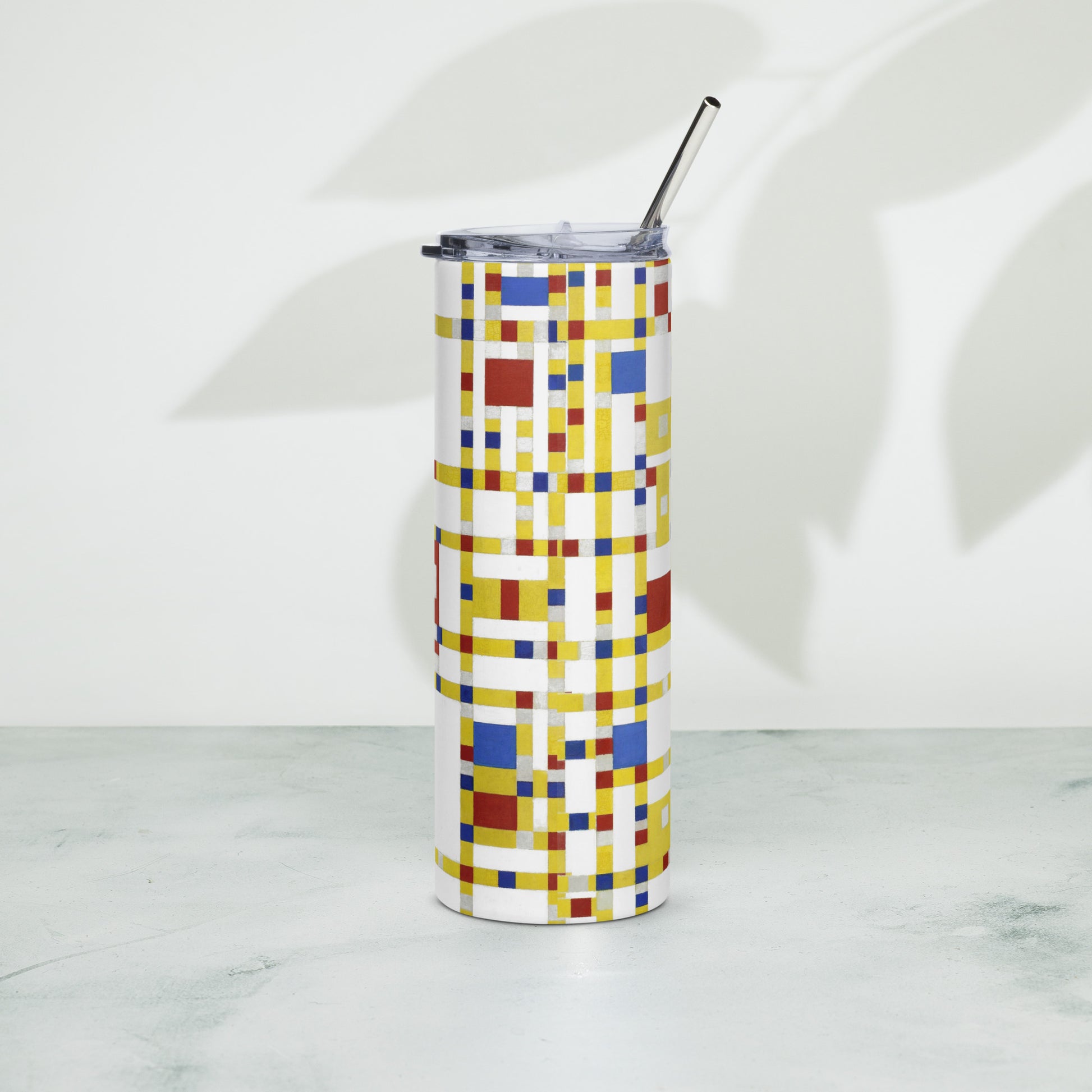 Stainless steel tumbler - Broadway Boogie-Woogie by Piet Mondrian - The Culturalife