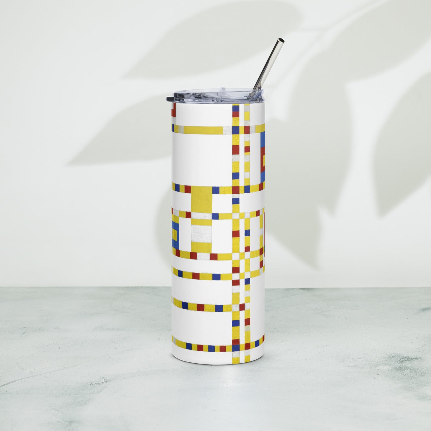 Stainless steel tumbler - Broadway Boogie-Woogie by Piet Mondrian - The Culturalife