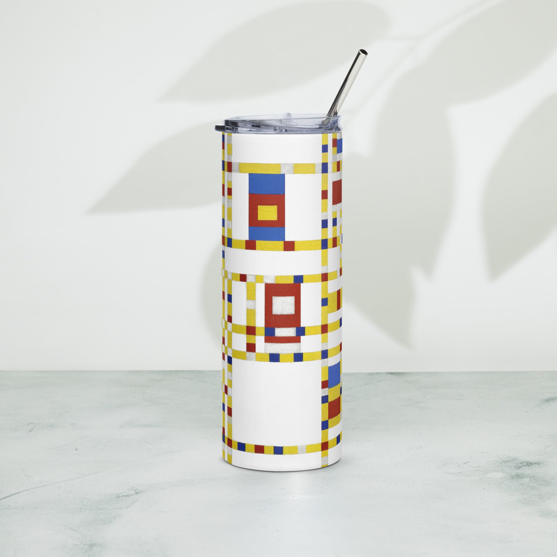 Stainless steel tumbler - Broadway Boogie-Woogie by Piet Mondrian - The Culturalife