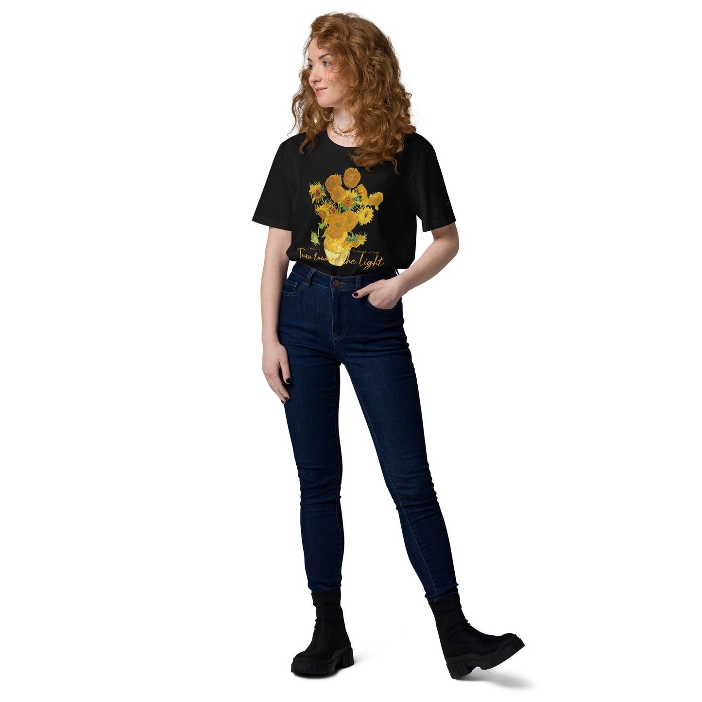 Unisex organic cotton t-shirt - Sunflowers by Vincent van Gogh