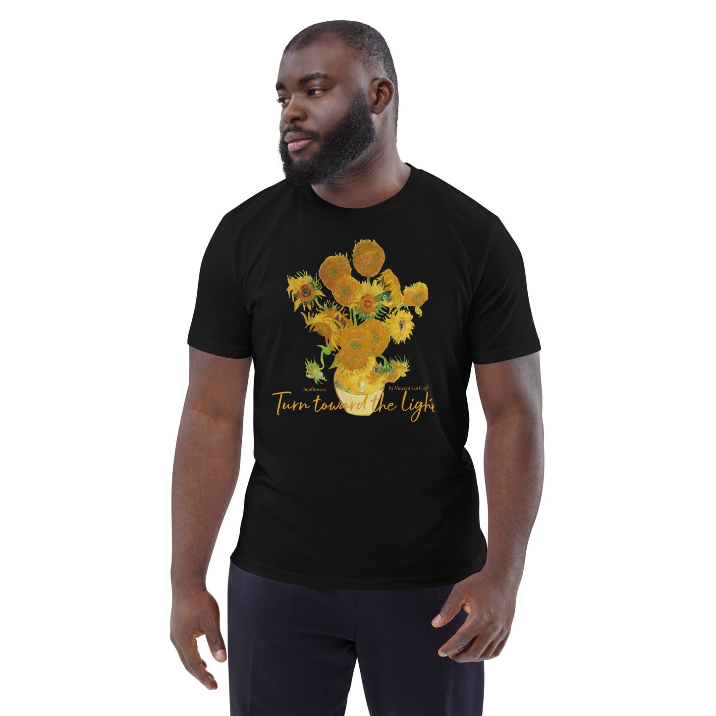 Unisex organic cotton t-shirt - Sunflowers by Vincent van Gogh