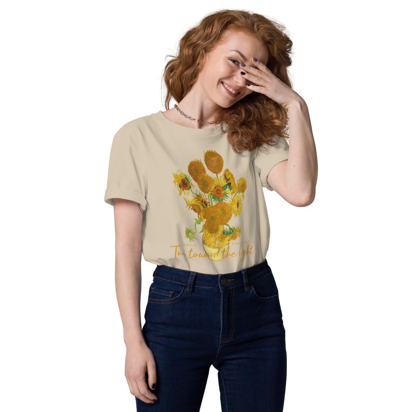 Unisex organic cotton t-shirt - Sunflowers by Vincent van Gogh