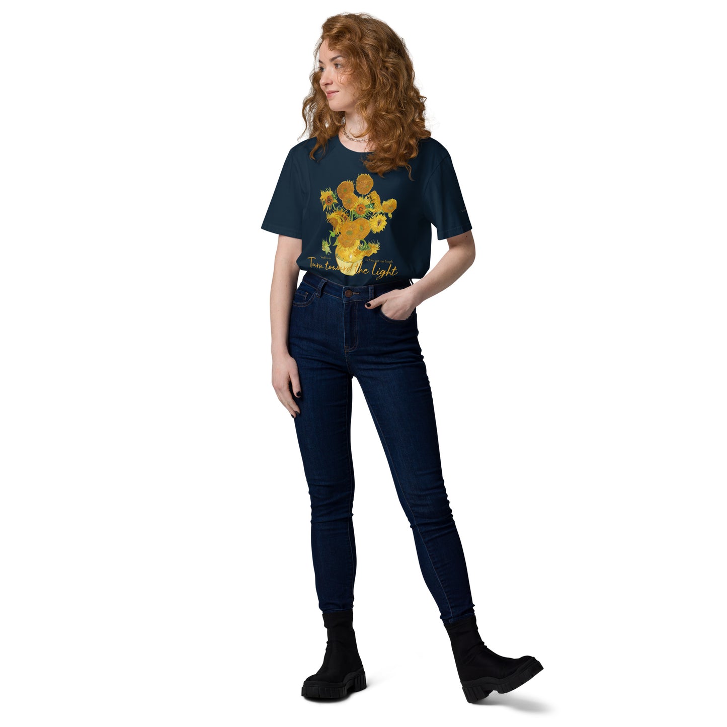 Unisex organic cotton t-shirt - Sunflowers by Vincent van Gogh