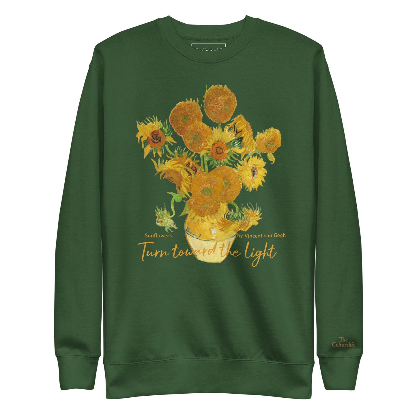 Unisex Premium Sweatshirt - Sunflowers by Vincent van Gogh - The CulturalifeApparel