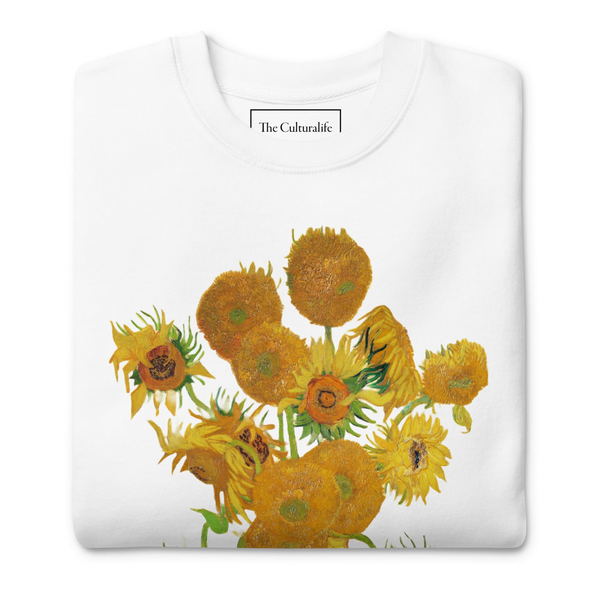 Unisex Premium Sweatshirt - Sunflowers by Vincent van Gogh - The CulturalifeApparel