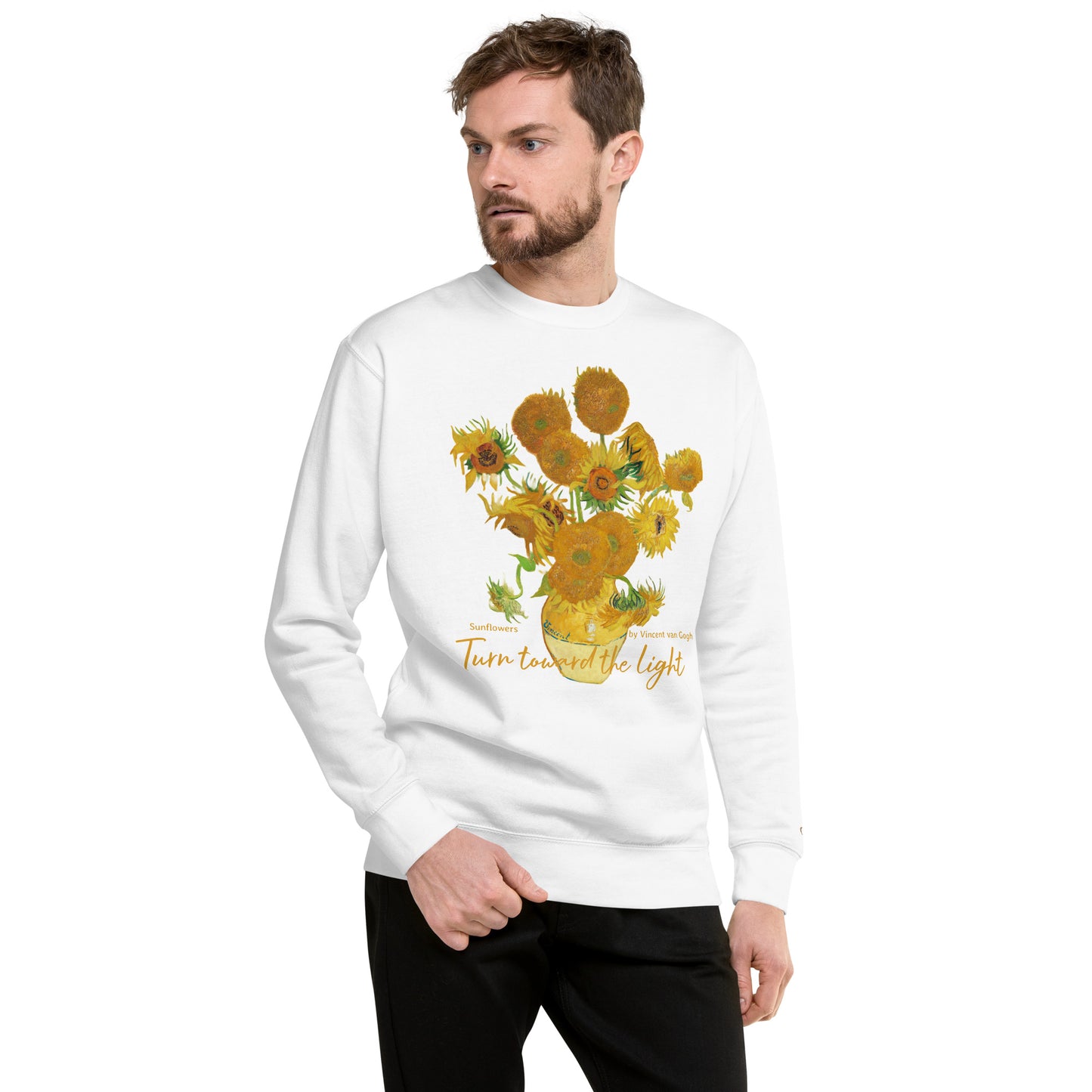 Unisex Premium Sweatshirt - Sunflowers by Vincent van Gogh - The CulturalifeApparel