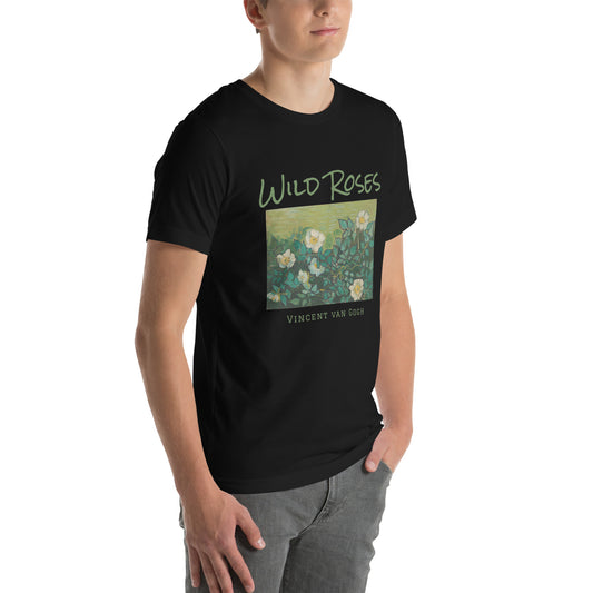 Unisex t-shirt - Wild Roses by Vincent van Gogh